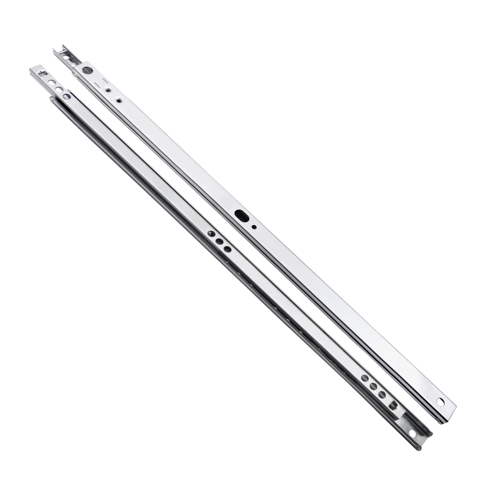 17mm x 214 mm Drawer Runners Slides Heavy Duty Ball Bearing Roller Sliders for Kitchen Furniture Cabinet Desk Drawers, Replacement Accessory - 2 Pieces