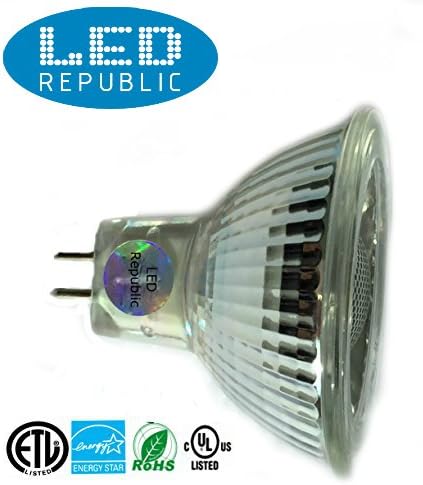 2-Pack LED Republic MR16 5W=50W Dimmable Warm White 3000K 12V LED Bulb 2nd Generation GU5.3 LED