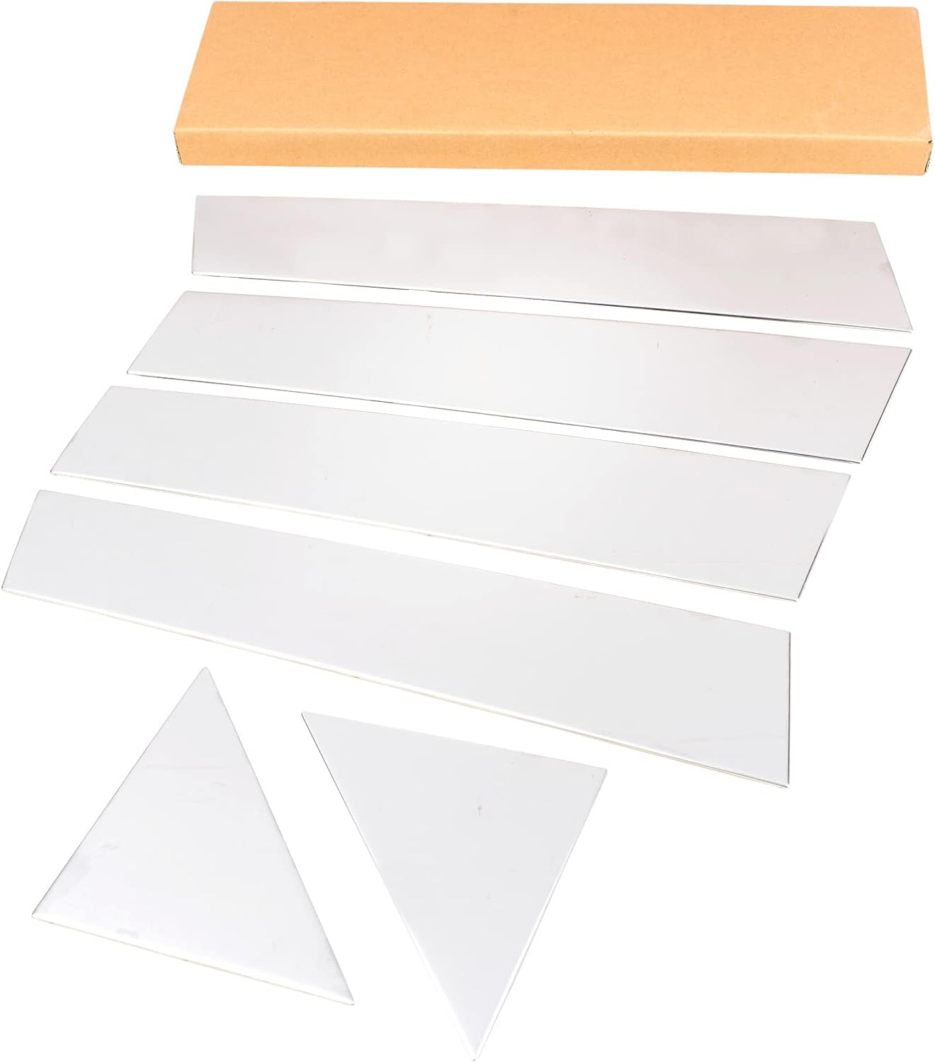 6PCS Car Door Window Chrome Pillar Post Trim Compatible with 2005-2010 Chrysler 300 300c (304 Stainless Steel Chrome Trim Decoration)