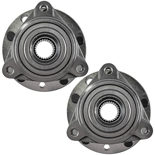 Image of TRQ Front Left and Right Wheel Bearing and Hub Assembly Set 2 Piece Compatible with 95-96 Chevrolet Blazer 4WD 95-96 Blazer All Wheel Drive 91-93 S10 4WD 95-96 S10 4WD 92-96 GMC Jimmy 4WD 91 Syclone