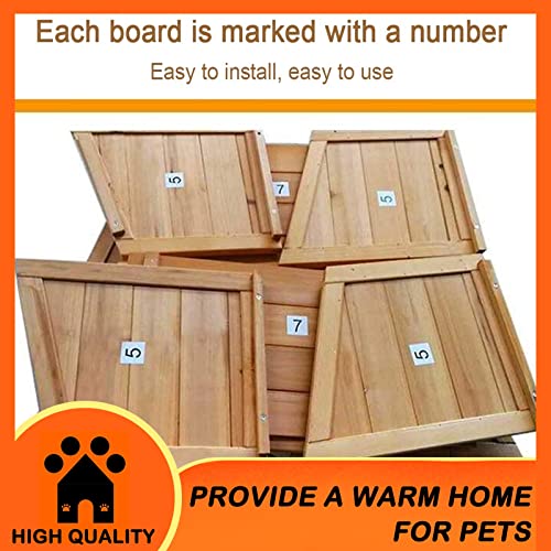 Hühnerställe für den Außenbereich, Holz-Hühnerhaus mit Stelldach, 168 cm, super großer Geflügelkäfig, für Garten, Tür… – Bild 7