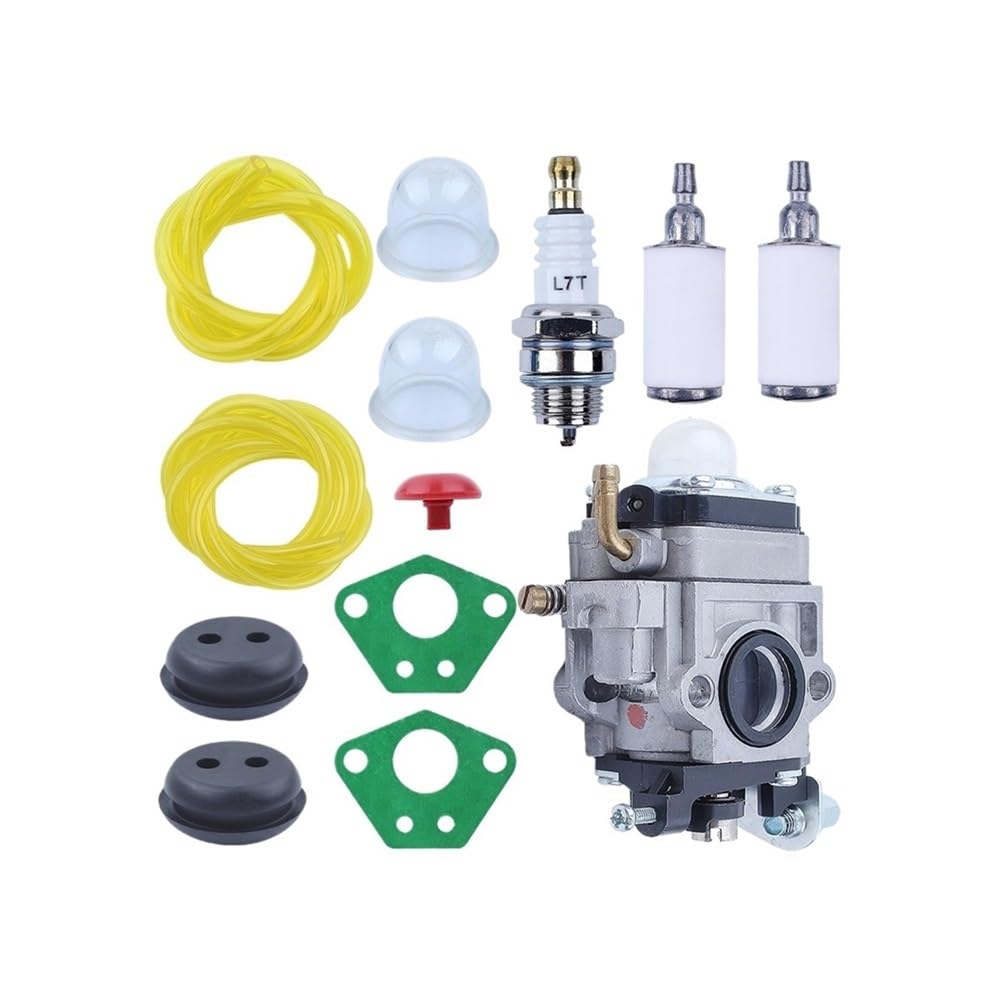 Kit de servicio de filtro de línea de combustible y válvula de retención de carburador, compatible con carburadores SCV43 de 2,43 cc S-CV-43