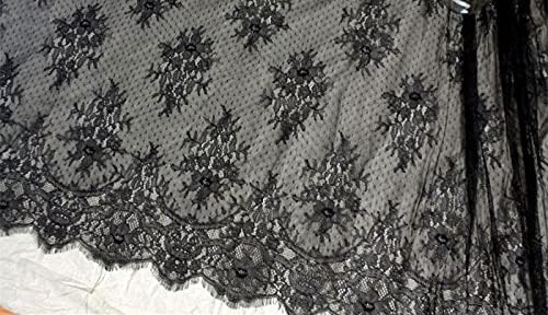 レース 3Mの長いまつげのレースの生地に適しています DIY.ウェディングドレスをトリム幅120cm レース (Color : Bl