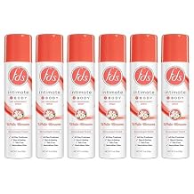 FDS Hypoallergenic Intimate Deodorant Spray, White Blossom 2 Ounce 6-Pack