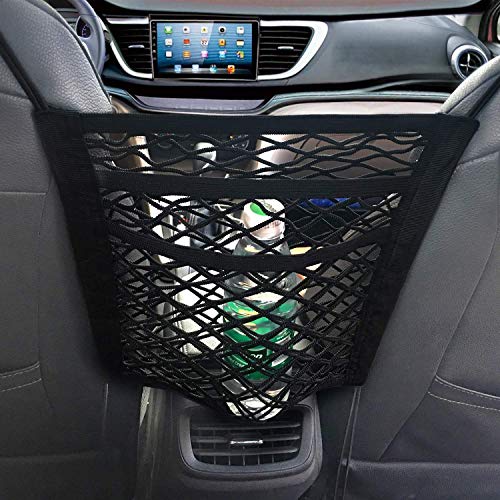 NEOUZA Organiseur de Voiture en Maille Filet pour siège arrière, barrière de siège arrière pour Animaux domestiques, Porte-Monnaie, Pochette de Rangement pour conducteur.