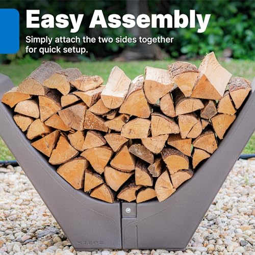 Step2 Longhorn Firewood Rack – Firewood Nest – Log Holder for Outdoor or Indoor Use – Ideal and Elegant Wood Storage Solution for Fire Pits, Fireplaces, Wood Burning Stoves, and More – Easy Assembly - image 7