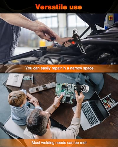 Soldering Iron Kit, NEWACALOX Soldering Gun Automatic Hand-held Solder gun Iron Kit Welding Tool, Desoldering Pump, Tweezers for Circuit Board, Home DIY, Electronic Repair - Image 6