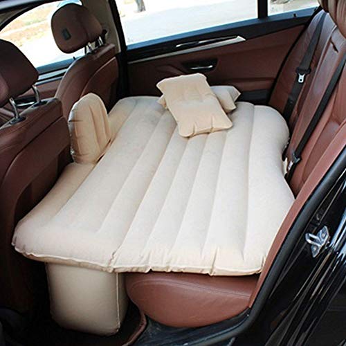 Image of Oshotto Multifunctional Car Travel Bed Mattress with Two Air Pillows, Car Air Pump Compatible with Mercedes E Class (2010-2016) (Beige)