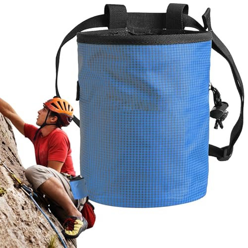 Bolsa de tiza con cordón – 11 x 17,5 cm para deportes, gimnasio, escalada en roca, riñonera de diseño antideslizante para escalada, levantamiento de pesas, montañismo y entrenamiento al aire libre