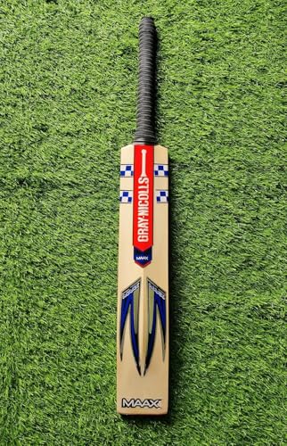 Image of SAG Kashmiri Willow Leather Cricket Bat Full Size | Crafted from Premium Kashmiri Willow | Lightweight & Durable with Ergonomic Grip | Ideal for Adults, Power Hitting, Matches & Tournaments