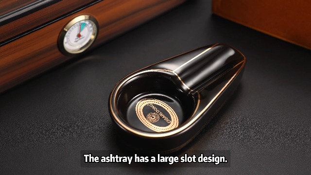 CLZOONG Cendrier à Cigares Portable Avec Coupe-cigares, Comprend Un