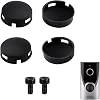 Ring Doorbell Button Replacement, Replacement Parts for Video Doorbell Pro Pro2 Elite Buttons and Peephole Cam, 4 Pcs Durable Buttons with 2 Screws, Repair Kit for Cracked or Broken Button (Black)