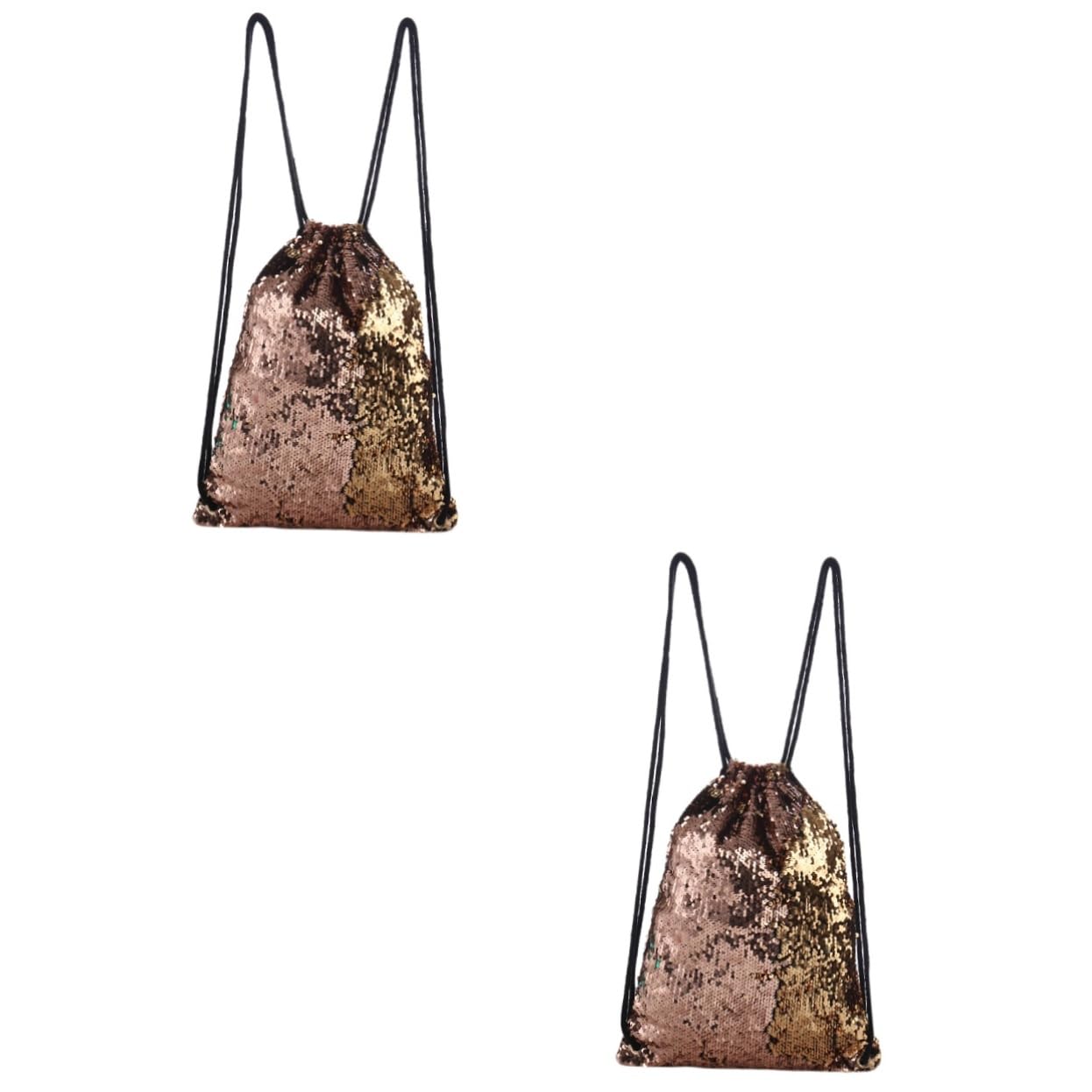 2 Piezas mochila de viaje bags shopping bag sports bag bolsa de deporte bolsa de playa aire bolso con cordón de lentejuelas mochila con brillo bolsa de baile