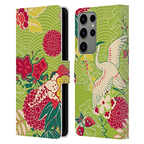 Housse protection oiseau japonais et fleurs pour Samsung Galaxy S23 Ultra