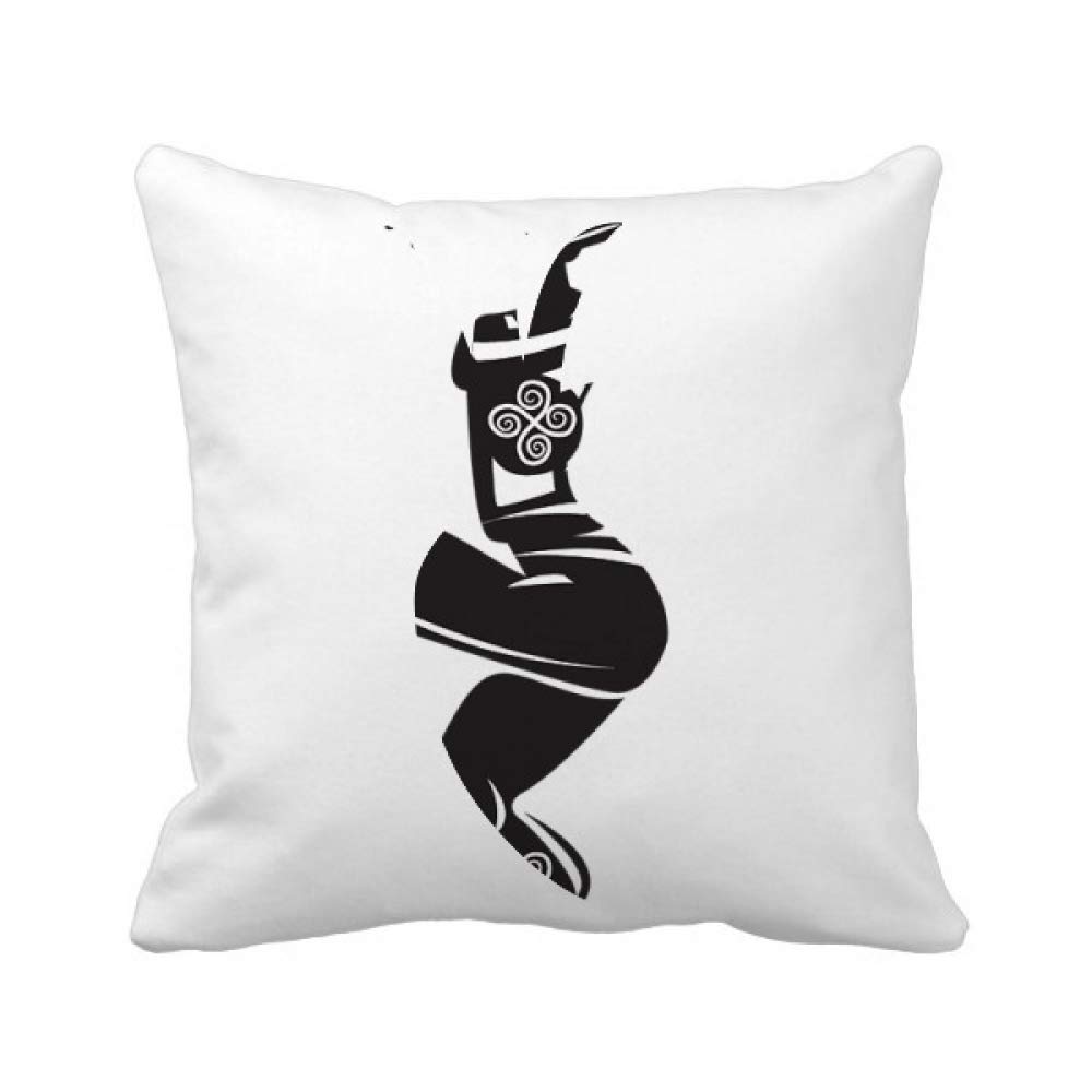 Housse de coussin flûte mexicaine en tissu premium motif tissé