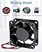 GDSTIME Dc 12V 60mm 6cm 60x60x25mm 2 Wire Brushless Cooling Fan