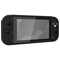 Vista 7 de eXtremeRate PlayVital Black Protective Grip Case for Nintendo Switch Lite, Hard Cover Protector for Nintendo Switch Lite - Screen Protector & Thumb
