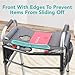 HayaYoffi Walker Tray for Folding Walker, Non Slip Mobility Table for Seniors, Fits Most Standard Folding Walkers, Multi Functional Removable Tray, Portable Multipurpose Walker Accessories