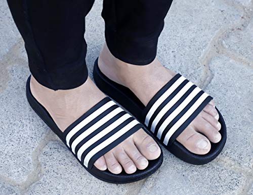 Image of AADI Men's Synthetic Leather Daily Casual Sliders /Flip Flop & Slippers