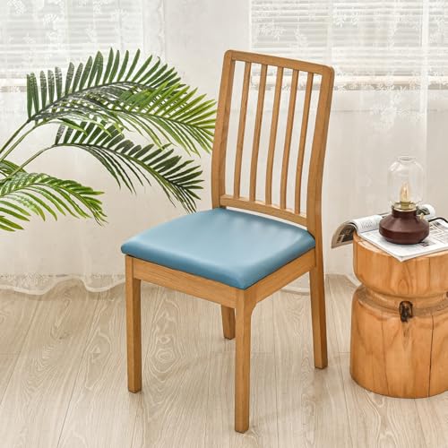 Housse de chaise salle à manger en simili cuir beige chic x4