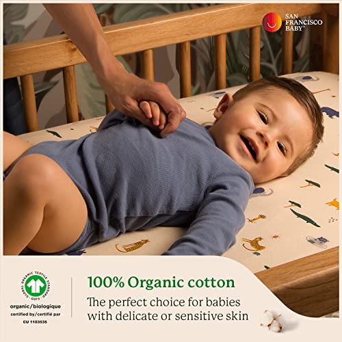 Premium Baby Fitted Crib Sheet - Pack Of 1 For Standard Crib And Toddler Mattress Bedding, 100% Soft Organic Cotton, 28" X 52" Standard Size - Baby Crib Sheets For Boy And Girl, Breathable & Stretchy #TOP3