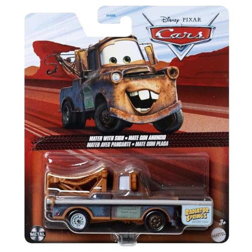 Mattel Mater con bandera, coche a escala 1:55 miniatura 4