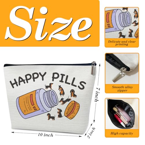 Funny Dachshund Makeup Bag, Dachshund Gifts for Dog Lovers, Dachshund Gifts for Women, Cute Dachshund Puppy Travel Toiletry Bag, Birthday Graduation Gifts for Sister Daughter Friends Bestie Teen Girls2