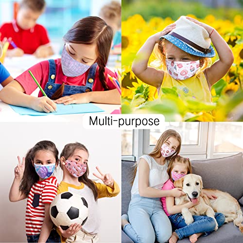 Tondiamo 9 Pieces Kids Girls Face Mask Adjustable Children Masks For Kids Reusable Washable Masks Cloth Face Covering With Ear Loops (Lovely Style) #TOP5