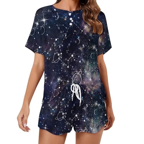 Pyjama court femme vêtement de nuit léger anti-chaleur