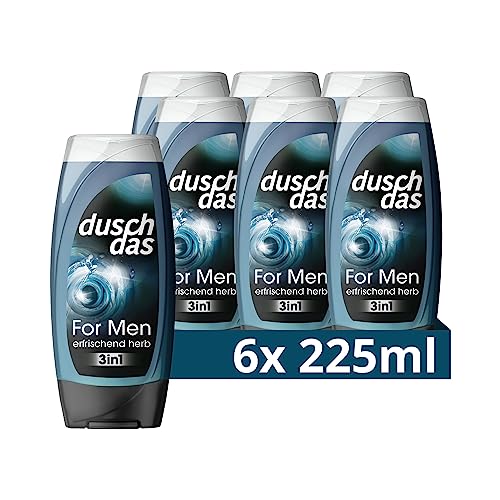 Duschdas 3-in-1 Duschgel & Shampoo For Men Duschbad mit Fresh-Energy-Duftformel sorgt für einen erfrischenden Start in den Tag 6 x 225 ml