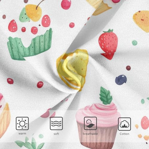 Wusikd Cute Cake Girls' Underwear Cotton Girls Briefs Soft Toddler Underwear 2T3