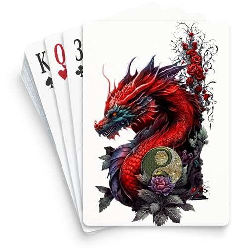 Baraja de Naipes Estándar Chinese Dragon CafePress