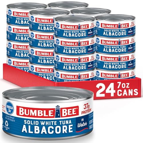 Bumble Bee Solid White Albacore Tuna in Water, 7 oz (Pack of 24)