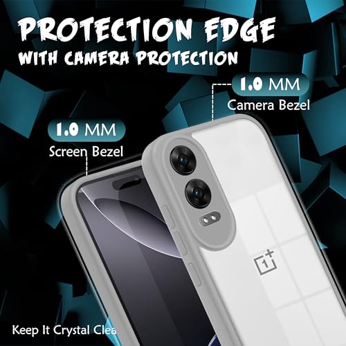 V-TAN Store V-TAN OnePlus Nord CE4 Lite 5G Case, Transparent, Gray - Image 5