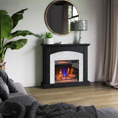 duraflame® Electric Fireplace Wall Mantel, Faux Marble