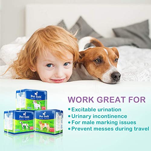 Pet Soft Male Dog Nappies, Disposable Pet Diapers Male Dog Wraps - Image 3
