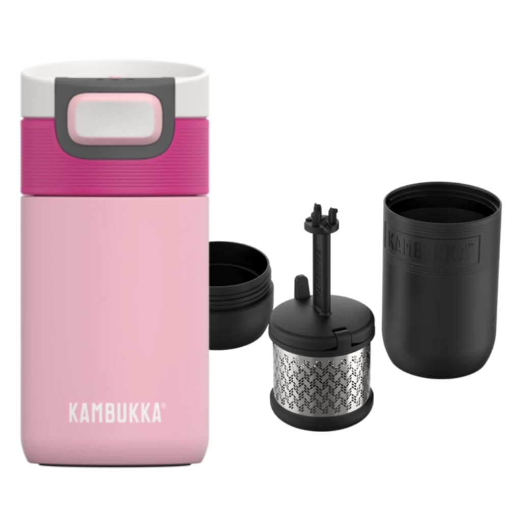 Kambukka termos Etna 300 ml z zaparzaczem Tea Catcher zestaw Hot Stuff Inside – kubek termiczny na herbatę, szczelny, Snapclean, BPA Free