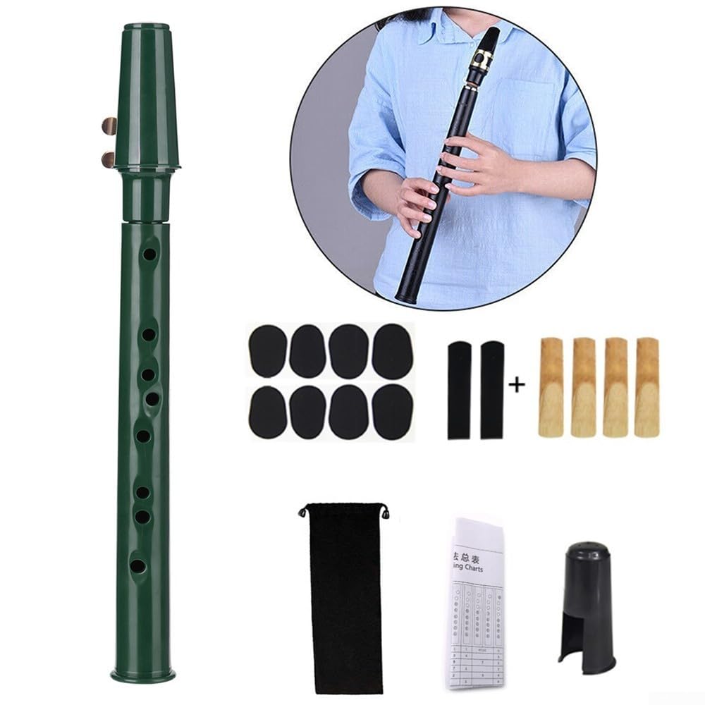 Zoegneer Petit saxophone de poche portable avec anches et ligature pour anniversaires et festivals (violet)