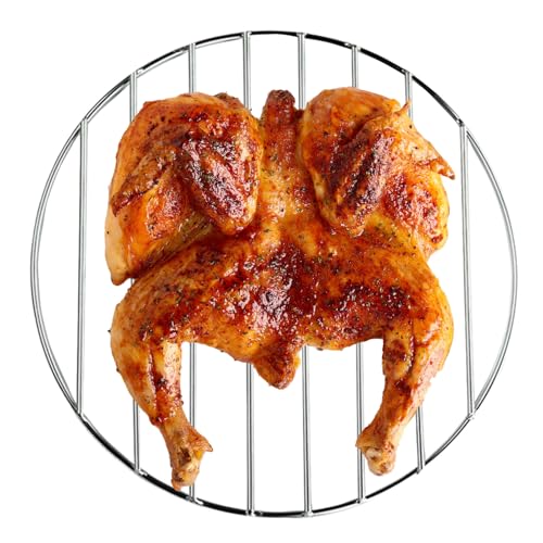 Ghjkldha Round Grill Rack, Stainless Steel Cooking Grid, Elevated Roasting Tray, 48cmx18.9 inches...
