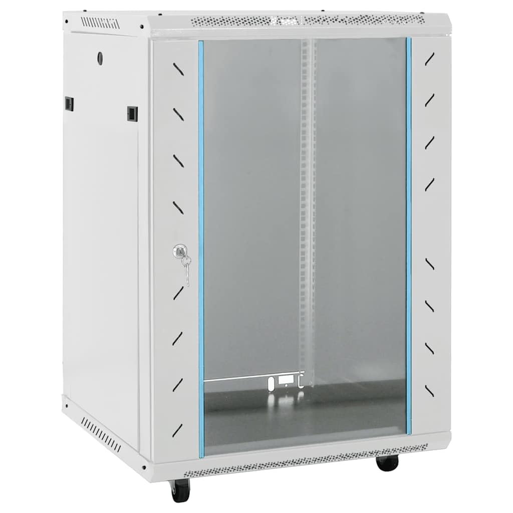 vidaXL Armadietto di Rete 15U 19" IP20 60x45x86 cm Autoportante