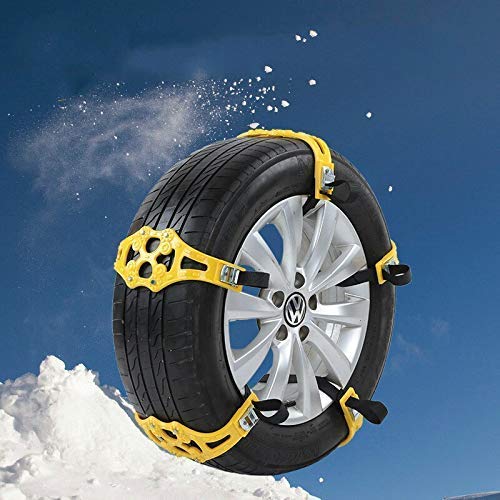 Chaîne à neige pour voiture et pneu noir, kit anti-patinage d'urgence 8 pièces acier