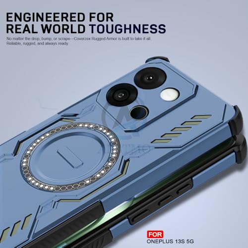 Image of AESTMO Back Case Cover for OnePlus 13S 5G | Magnetic Case with Built-in Metal Ring | Compatible with MagSafe Accessories | Shockproof Hybrid (PC + TPU) (Blue)
