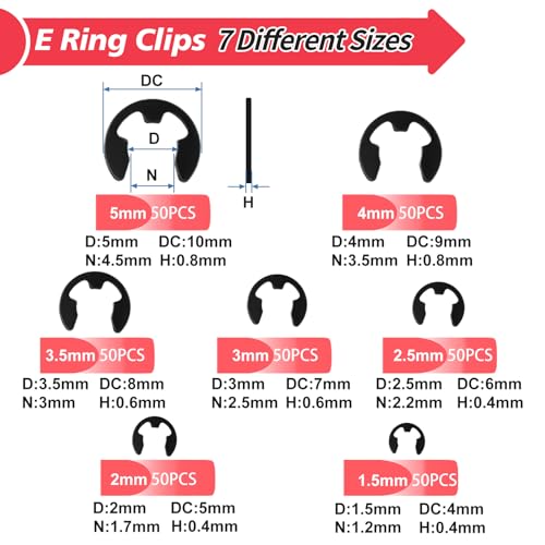 Clips E con extractor para quitar anillos de seguridad sin esfuerzo 5