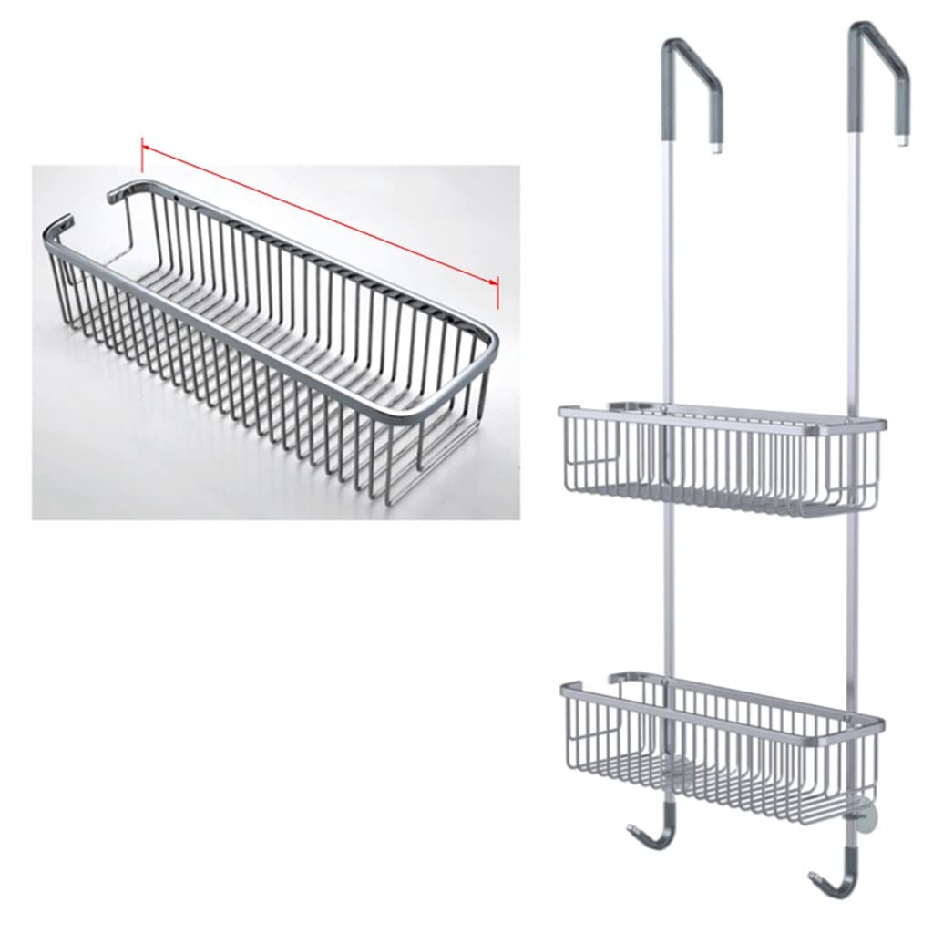 Exquisite Bathroom Shelves Over The Bathroom Shower Door Caddy Hanging Storage Organizer Center with Built-in Hooks and Baskets