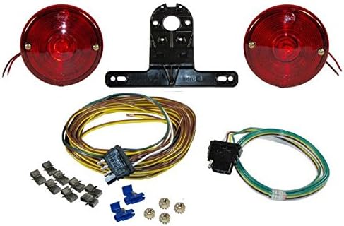 RIGID HITCH INCORPORATED Economy Round Trailer Light Kit with Wiring Harness (7820)