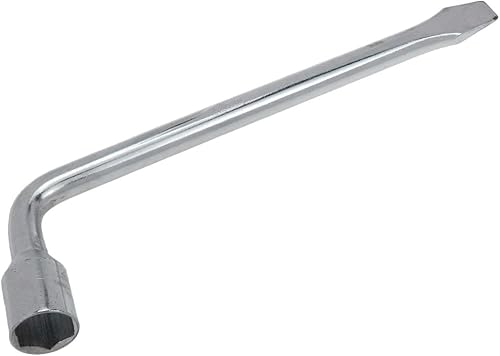Semetall Llave de llanta de repuesto de coche de 0.866 in, herramienta de reparación de zócalo de extremo ranurado,Herramienta de reemplazo de