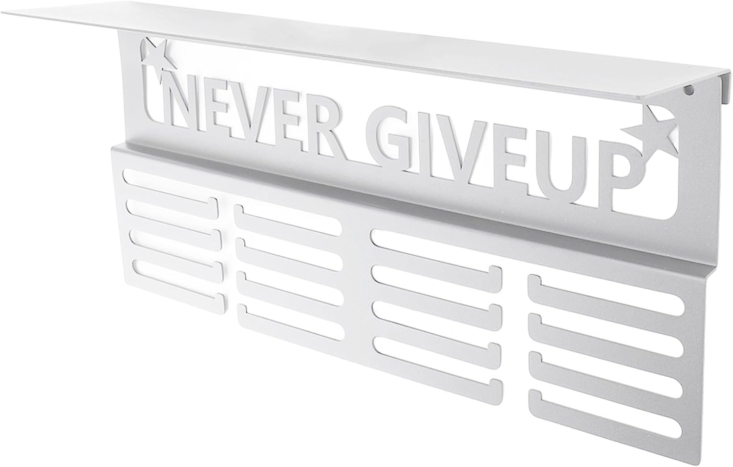 CCYLEZ Medal Hanger Display Rack, Multipurpose Medal Hanger Display Wall Mounted Sturdy Construction Innovative for Runners (White)