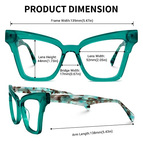 Image of Zeelool Vintage Cat Eye Blue Light Blocking Glasses for Women Andrea JGA305500