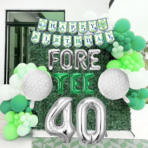 Image of Golf 40th Birthday Decorations Banner golf 40th birthday Men Party