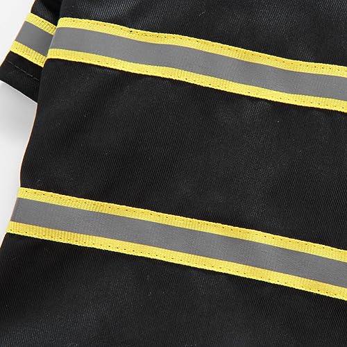 Disfraz para perro Traje de bombero negro tamaño L miniatura 2